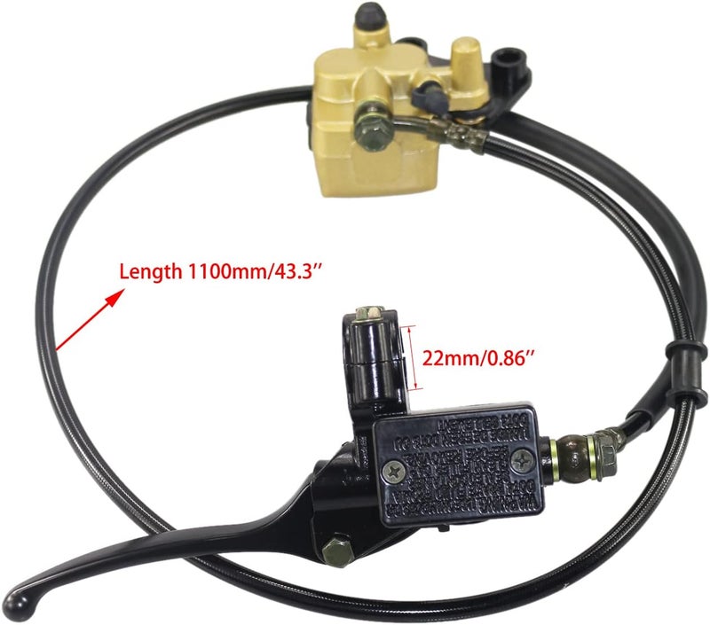 PRO BAT Front Disc Brake Master Cylinder Caliper + Disc Brake Rotor + Brake Pad Assembly for 50cc 70cc 90cc 110cc 125cc SSR Apollo Chinese Dirt Bike Pit Bike - Image 4